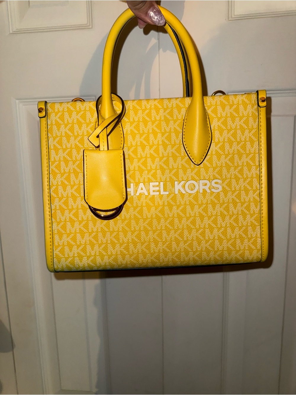 Michael Kors Yellow Logo Satchel